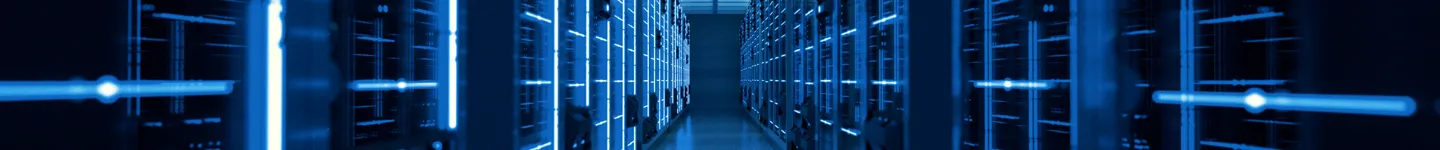 Banner image of a server room for our Contact sales and support page